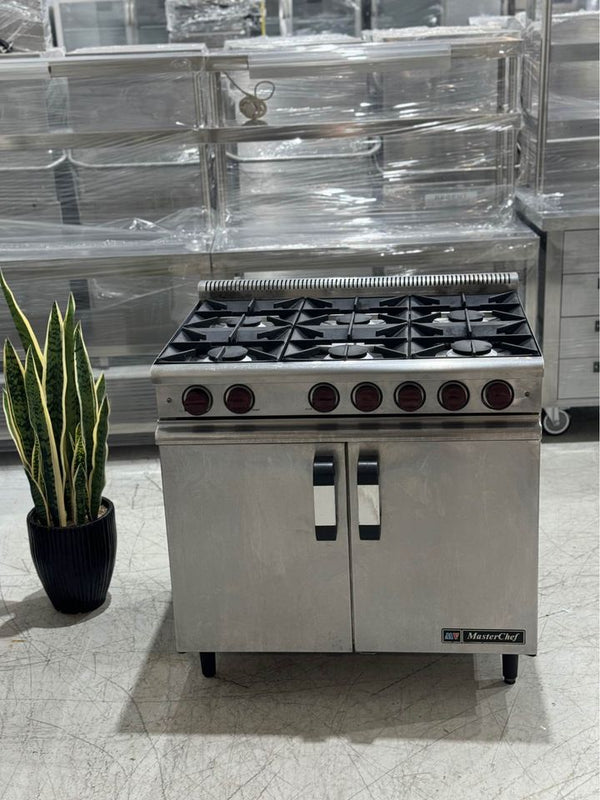 Six Burner Gas Cooker with Oven