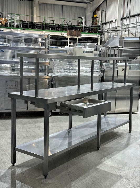 Commercial Large Solid Stainless Steel Table