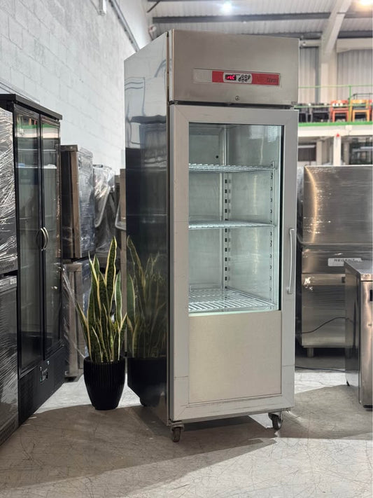 Single Door Upright Glass Door Drinks Fridge