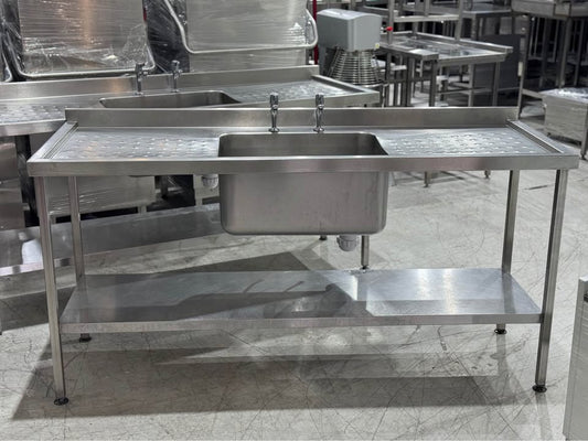 Commercial Quality Stainless Steel Single Sink with Taps