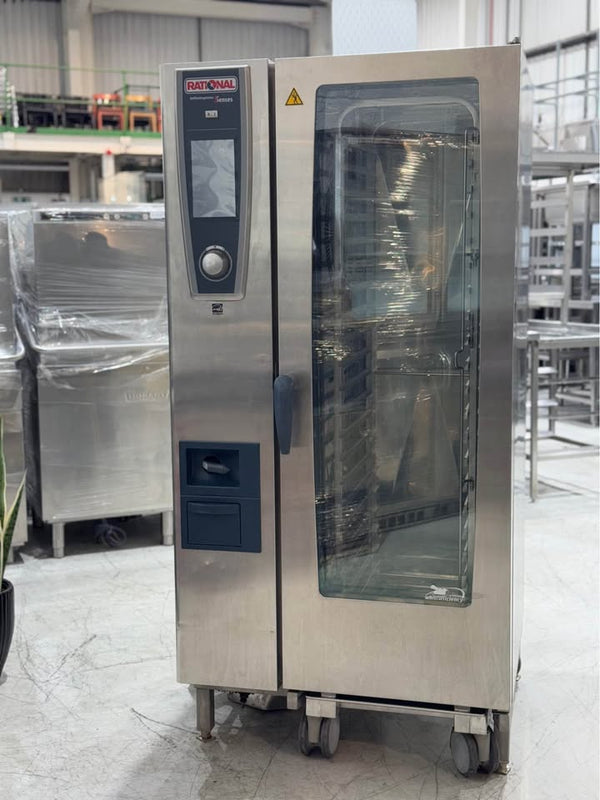 Rational SCC White Efficiency 20-Grid Natural Gas Commercial Oven