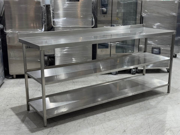 Solid Stainless Steel Slimline Table - Commercial Quality