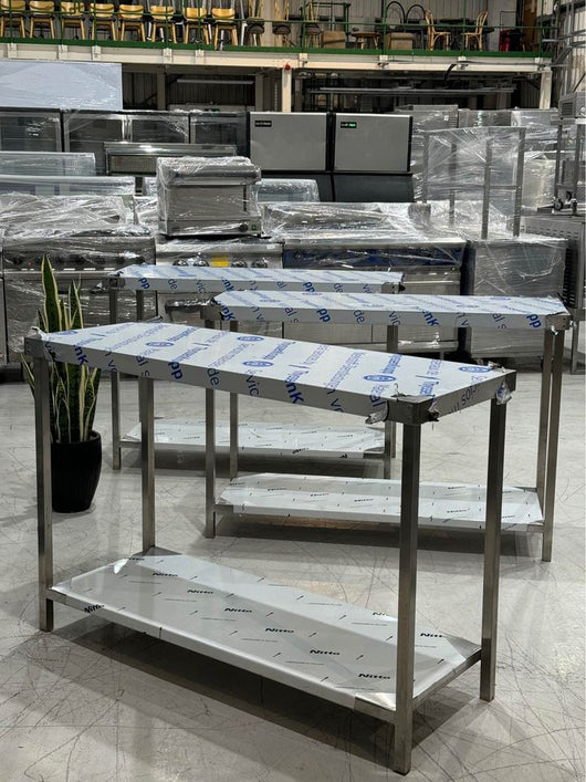 Stainless Steel Elegance: Commercial Grade Brand New Table for Your Business! - Stainless Steel