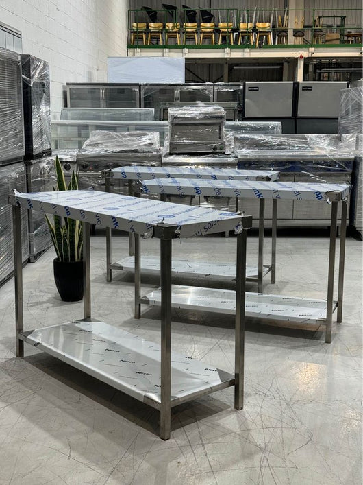 Stainless Steel Elegance: Commercial Grade Brand New Table for Your Business! - Stainless Steel