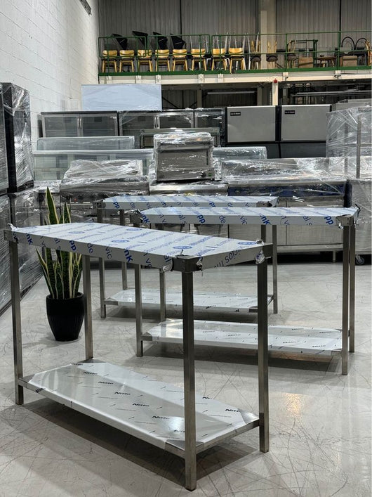 Stainless Steel Elegance: Commercial Grade Brand New Table for Your Business! - Stainless Steel